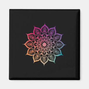 Mandala Lotus Zen Art Boho Buddha Botanical Succul Magnet