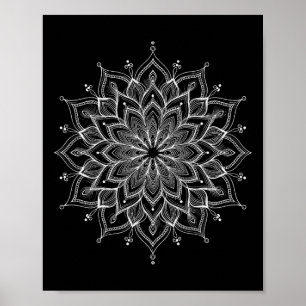 Mandala Lotus Zen Art Boho Buddha Botanical Succul Poster