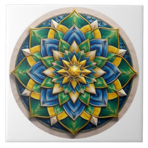 Mandala Luxe Keychain - 01 Ceramic Tile