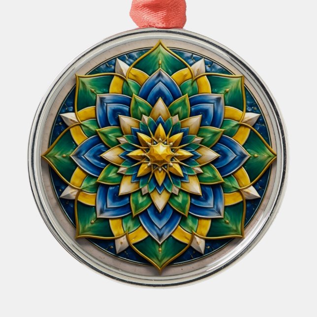 Mandala Luxe Keychain - 01 Metal Ornament (Front)