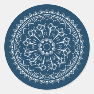 Mandala Made Of Seashells Classic Round Sticker