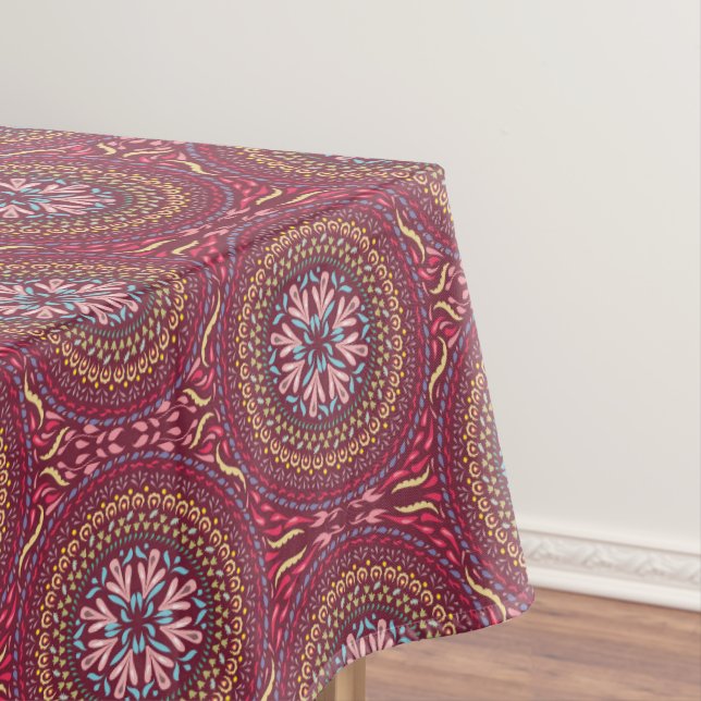 Mandala Magenta Tablecloth (In Situ)