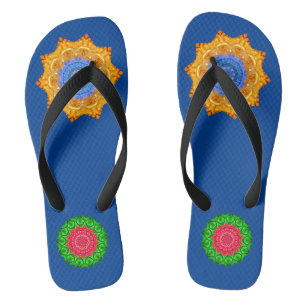 Mandala Magic Chakra Enhancing Blue Sea Thongs