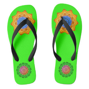 Mandala Magic Chakra Enhancing Bright Green Thongs