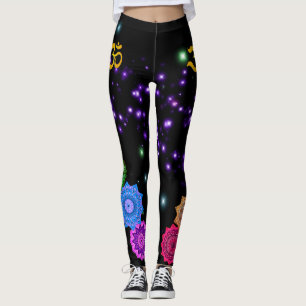 Mandala Magic OM Colourful Galaxy Leggings