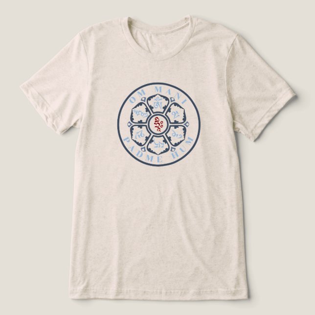 Mandala Mantra Tri-Blend Shirt (Design Front)