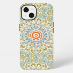 Mandala Medallion in Green, Blue and Orange iPhone 13 Case