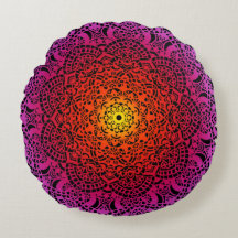 Mandala mediation zafu cushion or decor pillow