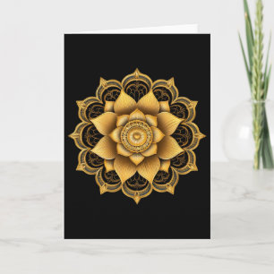 Mandala Meditation Yoga Design. Card