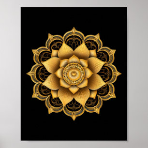 Mandala Meditation Yoga Design. Poster