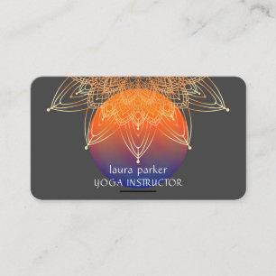 Mandala Meditation Yoga Healing Lotus Boho Business Card