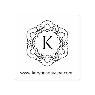 Mandala Monogram Exotic Spa Beauty Henna Rubber St Stamp