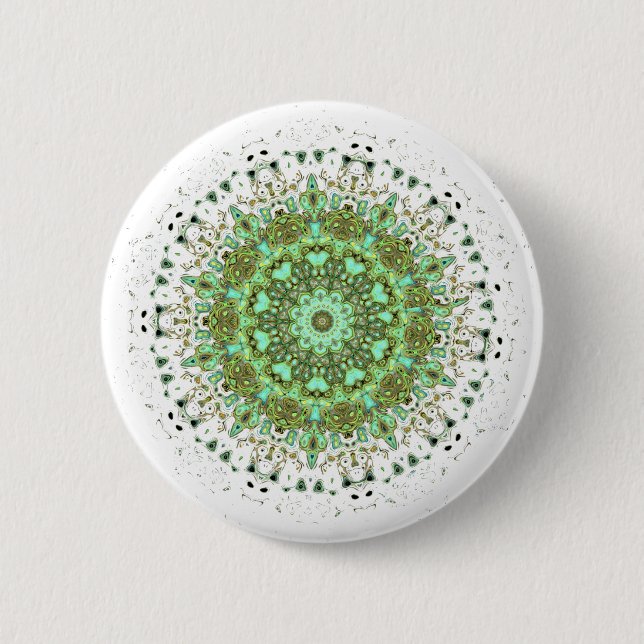 Mandala monsters 6 cm round badge (Front)