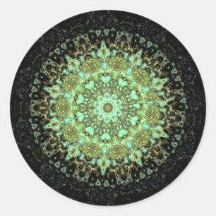 Mandala monsters classic round sticker