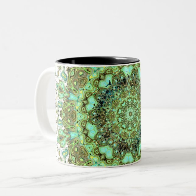 Mandala monsters Two-Tone coffee mug (Front Left)