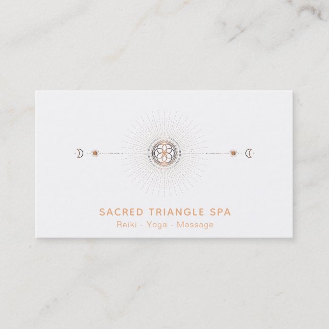 *~* Mandala Moon Alchemy Shaman Sacred Geometry Business Card (Front)