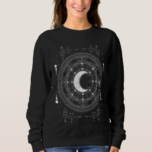 Mandala Moon Wiccan Witch Blackcraft Pagan Occult Sweatshirt