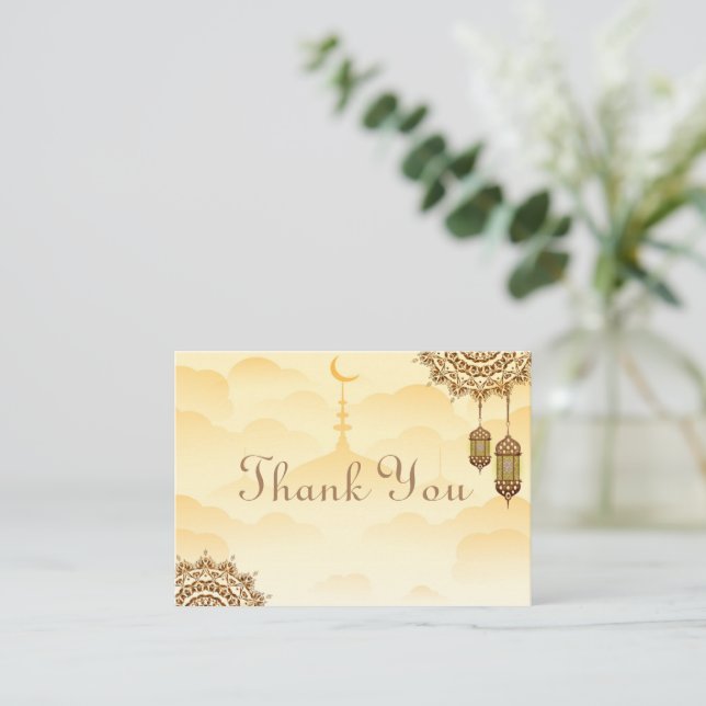Mandala Mosque Thank You Card (Standing Front)
