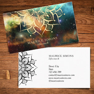 Mandala Nebula Yoga Instructor Yoga Teacher Zen Business Card