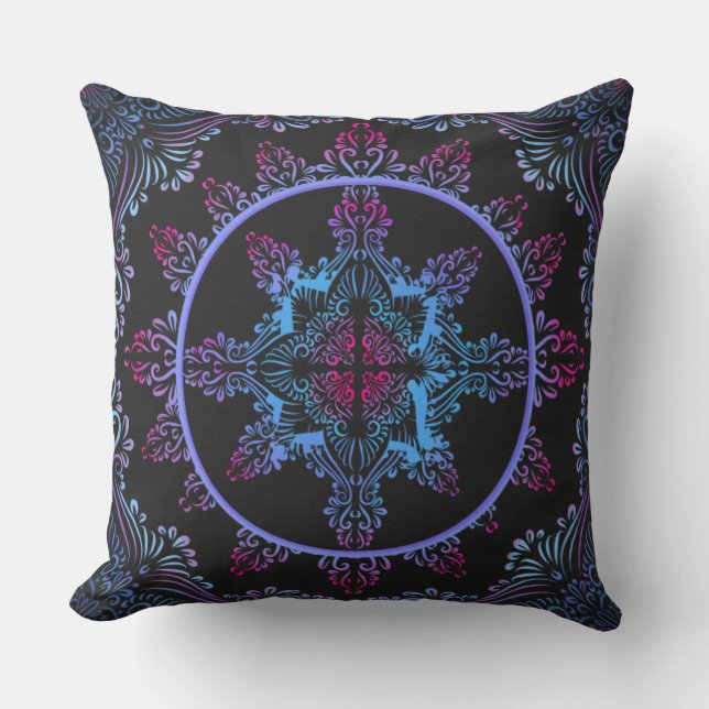 Mandala Night Flower Cushion (Front)
