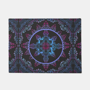 Mandala Night Flower Doormat
