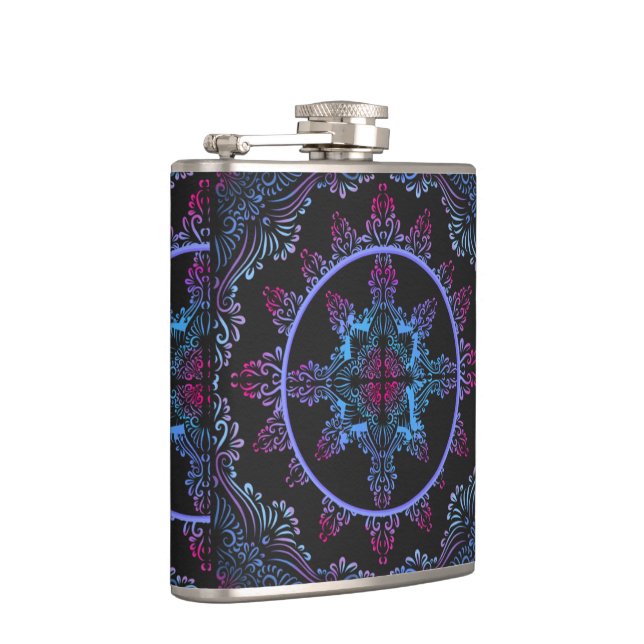 Mandala Night Flower Hip Flask (Right)