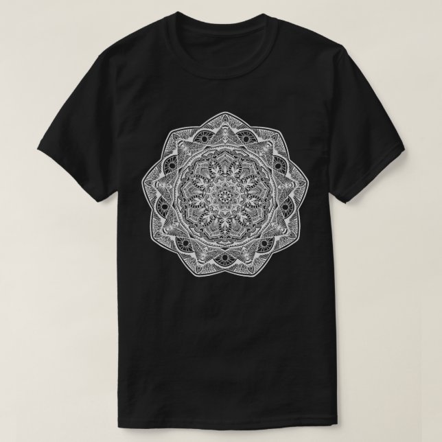 Mandala Nine Pointed Bahai Clothing  T-Shirt (Design Front)