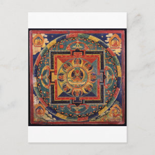 Mandala of Amitayus. 19th century Tibetan school Postcard