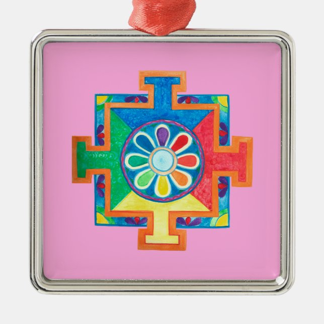 Mandala of Creation  Metal Ornament (Front)
