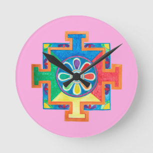 Mandala of Creation Round Clock