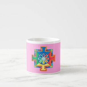 Mandala of Creation Watercolor Espresso Cup