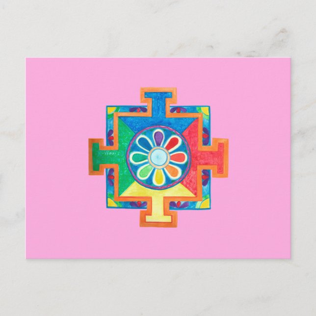 Mandala of Creation Watercolor  Postcard (Front)