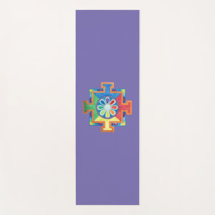 Mandala of Creation Watercolor Purple  Yoga Mat