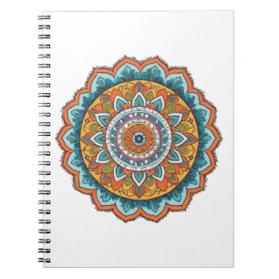 mandala of various colours notebook