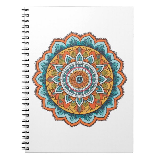 mandala of various colours notebook (Front)