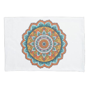 mandala of various colours pillowcase