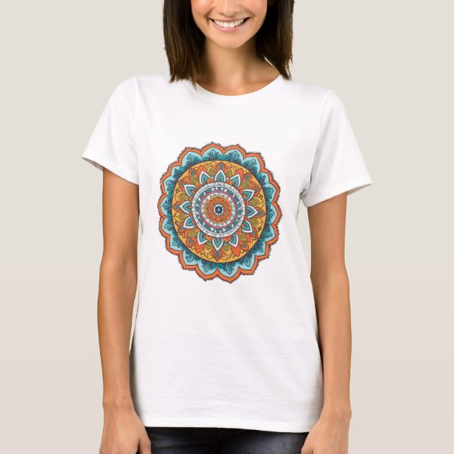 mandala of various colours T-Shirt (Front)