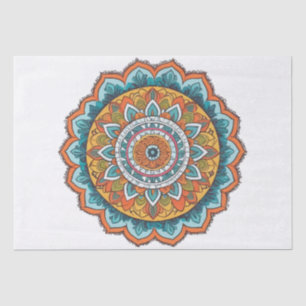 mandala of various colours tissue paper