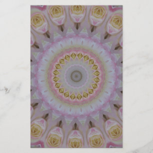Mandala Of Yellow Roses Stationery