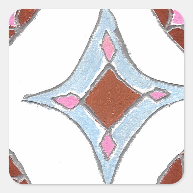 Mandala Oil Painting Art Print Square Sticker (Front)