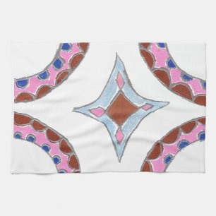 Mandala Oil Painting Art Print Tea Towel