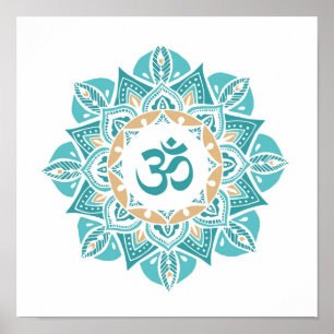 Mandala Om spiritual Poster
