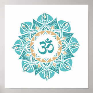 Mandala Om spiritual  Poster