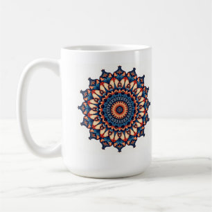 Mandala on white coffee mug