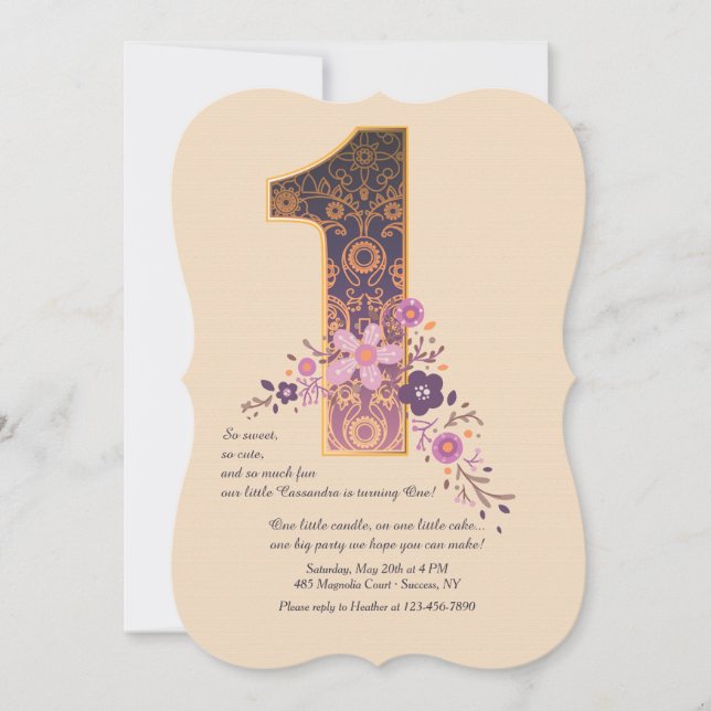 Mandala One Invitation (Front)