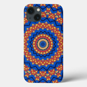 Mandala orange blue iPhone 13 case