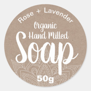 Mandala Organic Hand Milled Soap Label