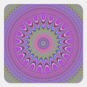 Mandala ornament square sticker