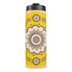 Mandala ornamental design,ethnic style thermal tumbler