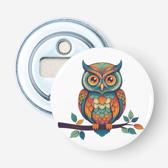 Mandala Owl Bottle Opener (Front)